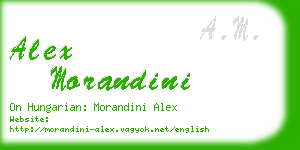 alex morandini business card